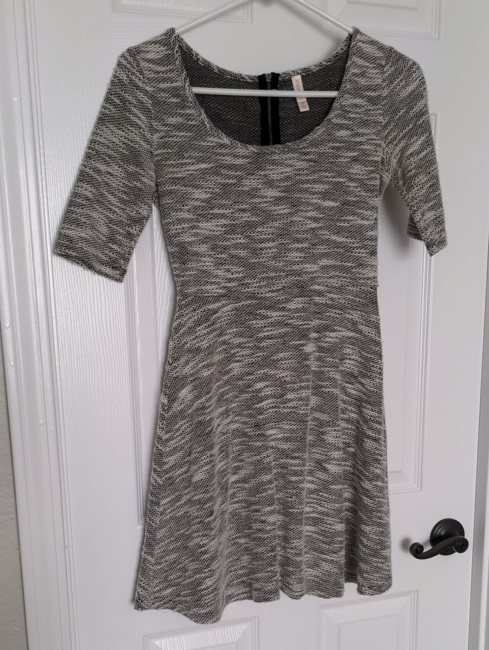 Xhilaration Gray Marled Scoop Neck Skater Dress
